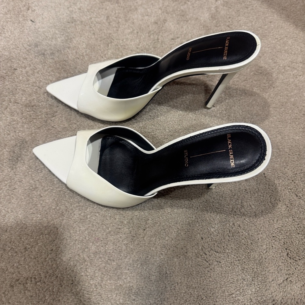 Elegant White Stiletto Sandals
